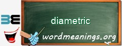 WordMeaning blackboard for diametric